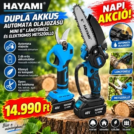 HAYAMI Dupla Akkus Automata Olajozású Mini 6