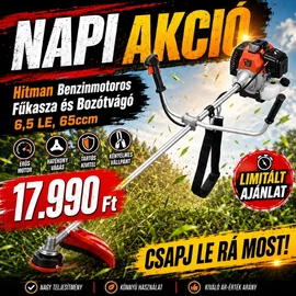 Hitman Benzinmotoros Fűkasza és Bozótvágó (6,5 LE, 65ccm, 2in1) HT-GT-1531P