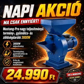 Mustang-Pro nagy teljesítményű termény-, gyümölcs- és zöldségdaráló 3800W MP-3800