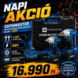 SUPAMASTER akkumulátoros ütvecsavarozó készlet – 88V SM-1022