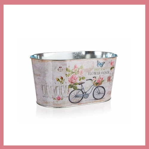 Metál kaspó BICYCLE 22,5cm ovális 63918810