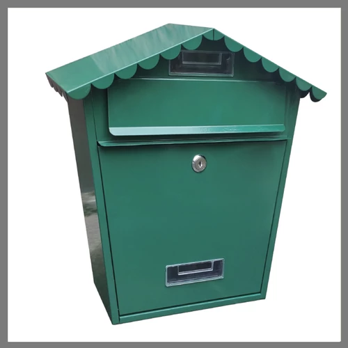 Postaláda 370x360x135mm acél porszórt, zöld HMB3638