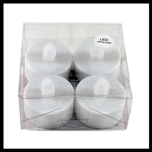 Elektromos led hidegfehér teamécses/4db 32795h