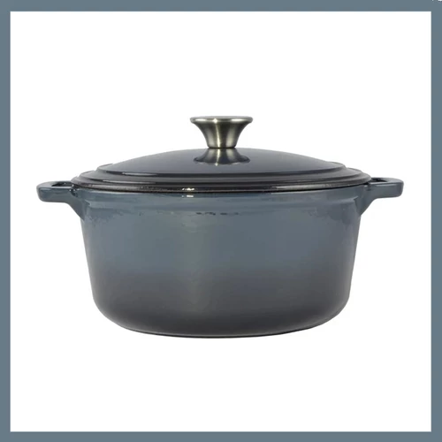 Perfect Home Zománcozott öntöttvas lábas 24 cm, 4 literes Acélkék 55001