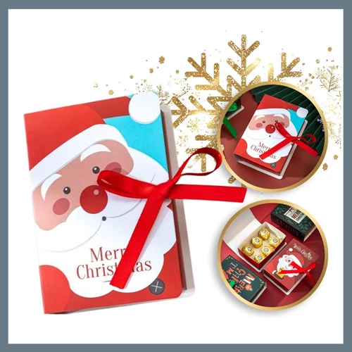 Karácsonyi díszdoboz / ajándékdoboz mikulás mintával OPO35