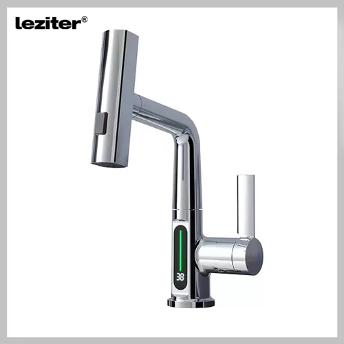 LEZITER Mara mosogató csaptelep multifunkciós fejjel, kijelzővel króm ZS-7020-CH