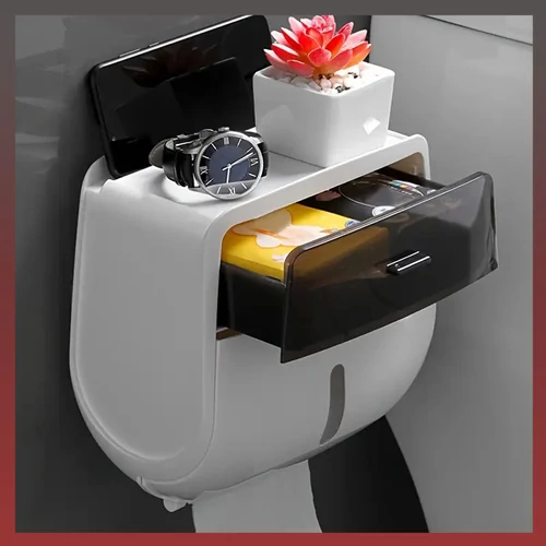 WC-papír Tartó fehér-fekete EA15074