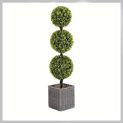 Mesterséges Bukszusfa Fonott Cserépben – 90 cm LN40385