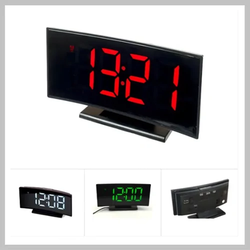DS-3621L ívelt LED kijelzős digitális ébresztőóra, hőmérő funkcióval 619558