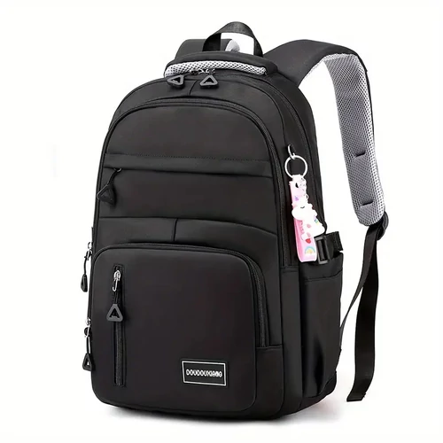 Női Nagy Kapacitású Hátizsák Laptoptartóval - FEKETE JB365521-F