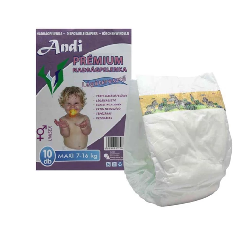 Andi Prémium nadrágpelenka – MAXI méret – 7–16 kg – 10 darab 5999885708536