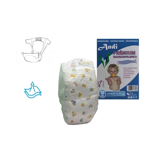 Andi Prémium nadrágpelenka – JUNIOR méret – 12–25 kg – 10 darab 5999885708543