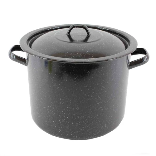 Zománcozott Fazék Fekete 36cm 31 Literes+Fedő 25102