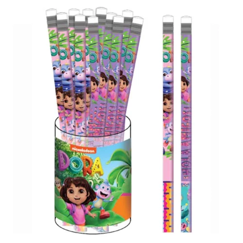 Dora a felfedező– HB grafitceruza radír véggel, 5 darabos csomag GIM34570600-10
