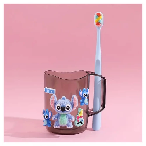 Disney Stitch & Angel műanyag fogkefe és pohár szett – KÉK MM1969792-K