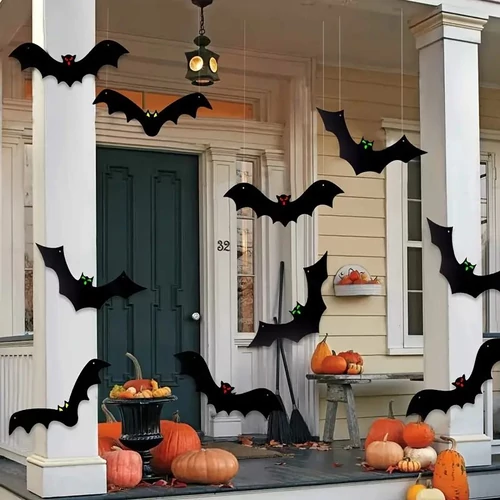 Halloween denevér függődísz készlet – 12 db VW3038094