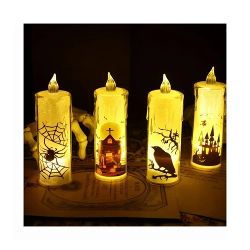 Halloween LED gyertya szett – 4 db – VD4082536