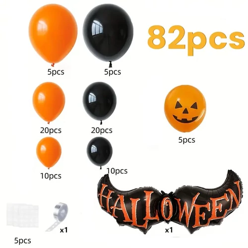 82 darabos Halloween Léggömb Készlet NE3927235 