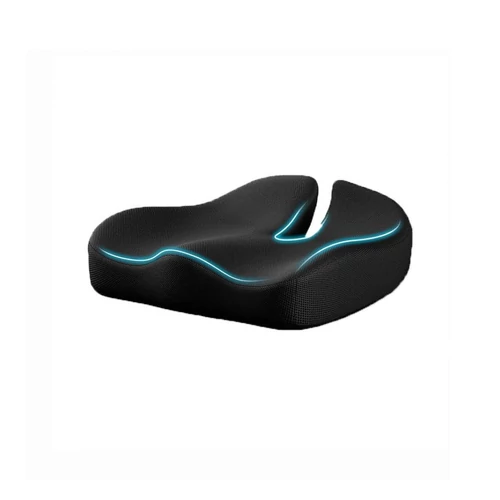 ErgoComfort Memóriahabos Irodai Ülőpárna – Fekete, 40×36×11 cm – holm10063