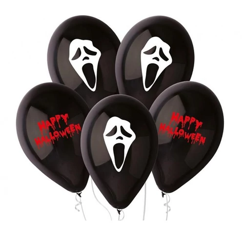 Halloween prémium latex lufi – 30 cm, 5 db/csomag 55261