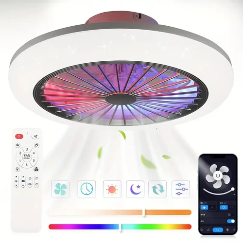 50W RGB okos mennyezeti ventilátor lámpa EY1976917-rgb