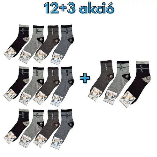 12+3 Férfi sport zokni 39-42 MP3007-7