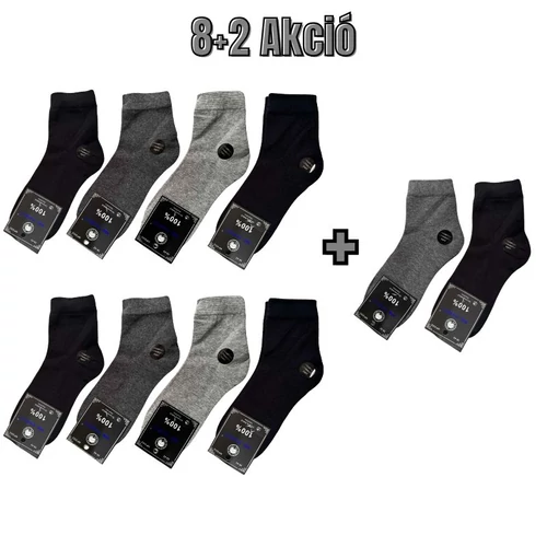 8+2 Férfi pamut zokni 39–42 MP3002-5