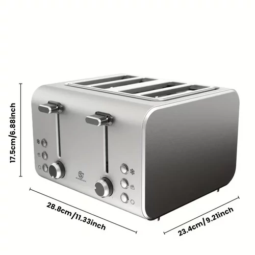 1600W 4-Szeletes Rozsdamentes Acél Kenyérpirító KP4779216