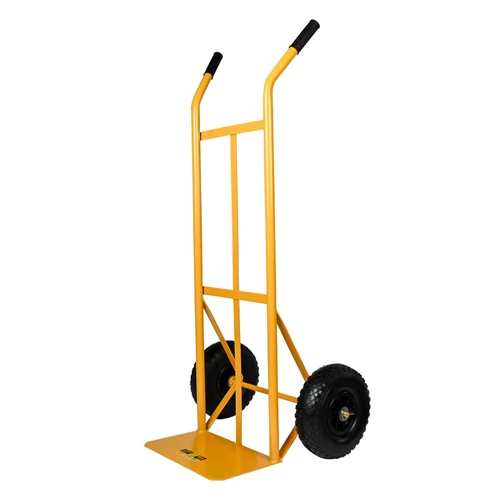 Benson Kézi szállítókocsi – 180 kg teherbírással, sárga acélvázas 014415