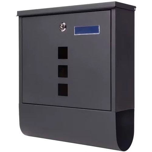 Fali postaláda kulccsal – modern fekete színben 16W0393V9
