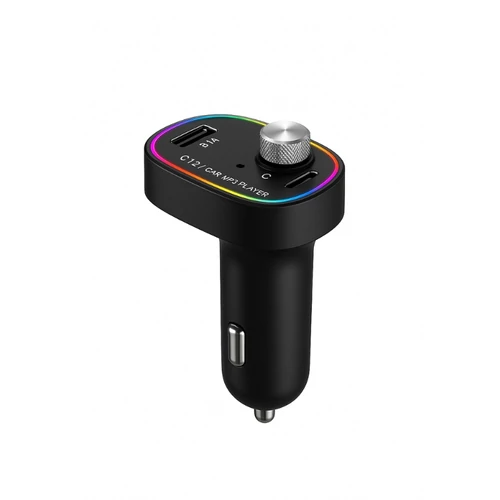 Autós MP3 lejátszó – RGB világítással, Type-C és 3.1A USB kimenettel CMP-312