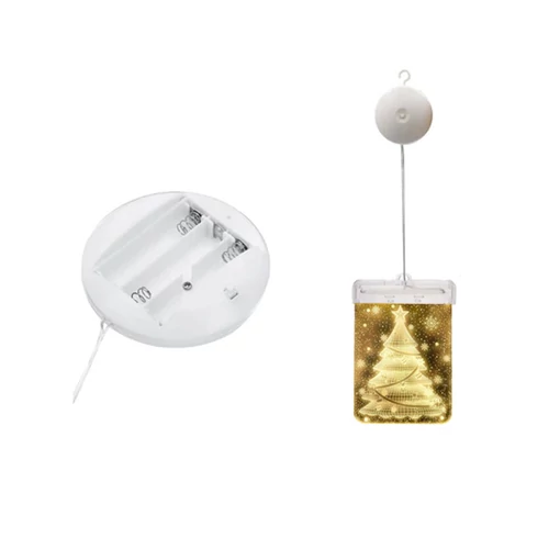 3D LED karácsonyi ablakdísz – Karácsonyfa motívummal 26000