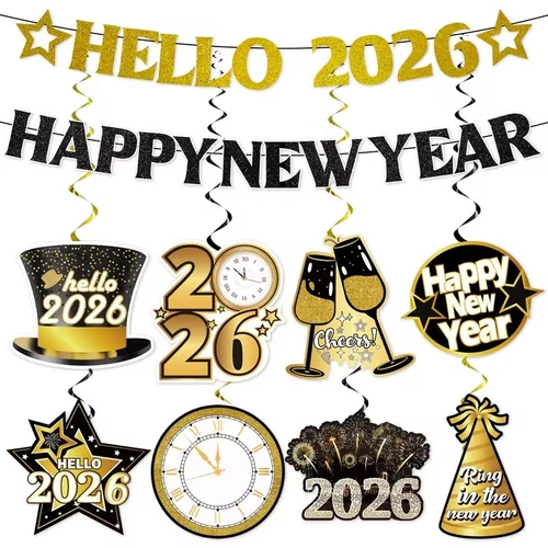 39 db-os 2026 Szilveszteri Dekor Szett FV5847145