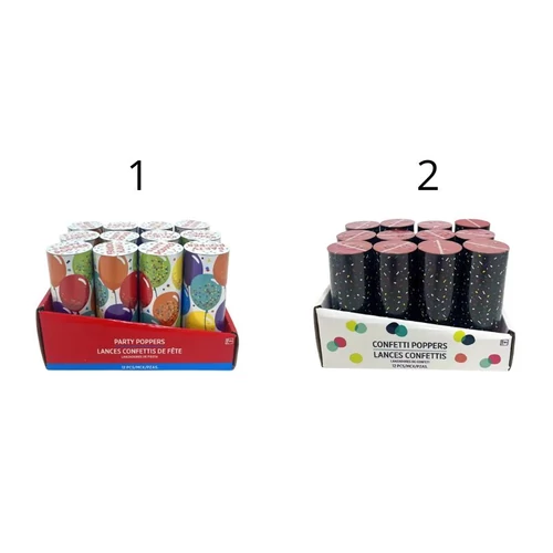 12 db-os Mini Kézi Konfetti Ágyú Szett VB4001816