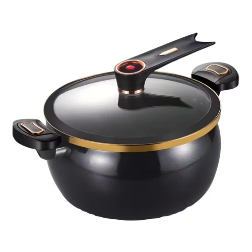 Senmeo 8L Öntöttvas Levesfazék – 28cm - Fekete UG5449762F