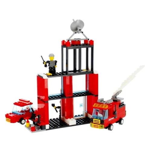 ALLEBLOX FireBrigade Építőkocka Készlet – Tűzoltóállomás 2 Járművel 298236