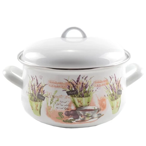 Perfect Home Levendula Zománcozott lábas 24 cm+fedő 13470