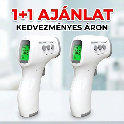 Érintésmentes infravörös digitális hőmérő LCD kijelzővel 1+1 AJÁNLAT KE20-1636-2