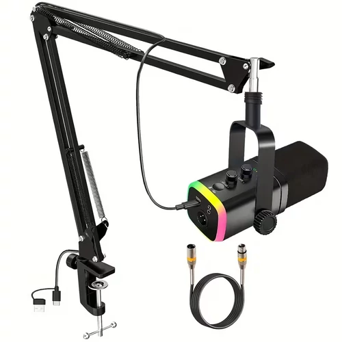 ANHMING USB/XLR RGB mikrofon szett állvánnyal MY10252315