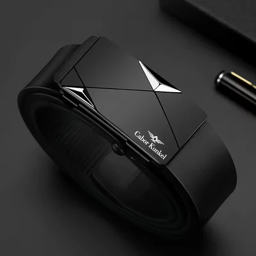 Ajándék Férfi Öv, Automata Csattal Ezüst 110cm HD61034-E