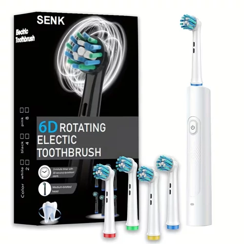 Senk-210 Smart forgó elektromos fehér fogkefe ajándék  4 fej XC2282281-4FF