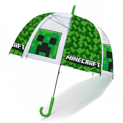 Minecraft gyerek átlátszó félautomata esernyő 70 cm K4M4W3W199