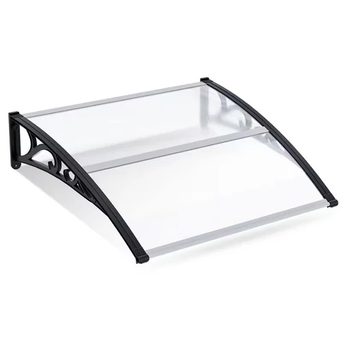 Átlátszó Polikarbonát Előtető (120x100 cm) – Időjárásálló Bejárati Védelem 167Q3G55G