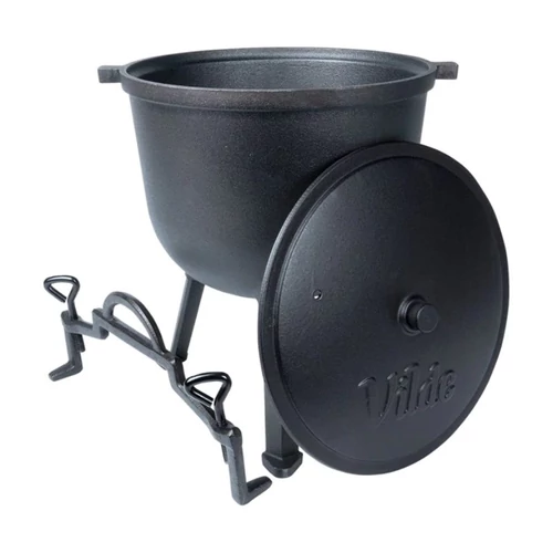CAST LINE Öntöttvas Üst / Vadászbogrács Lábakkal és Fedővel (10 Liter) 199053