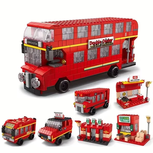 Busz és Buszállomás 10 az 1-ben építőkészlet 1198 db-os MR10636688-3