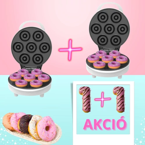 Automata tapadásmentes fánk készítő 1+1 AKCIÓ 1200W donutmakerakcio