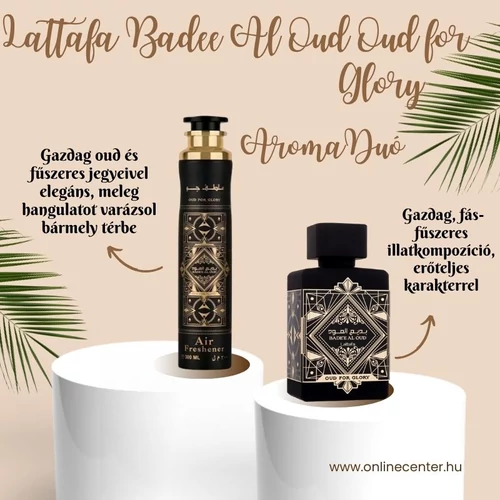 Lattafa Badee Al Oud Oud for Glory Légfrissítő spray, 300 ml 2057331