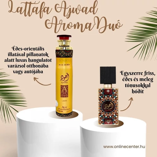 Lattafa Ajwad légfrissítő & parfüm csomag
