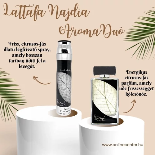 Lattafa Najdia Légfrissítő & parfüm csomag