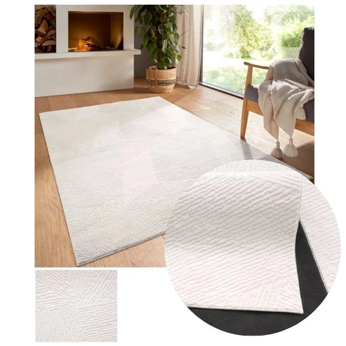 Bergamo Fay plüss puha tapintású szőnyeg krém 150x220cm bergamofaycream-150